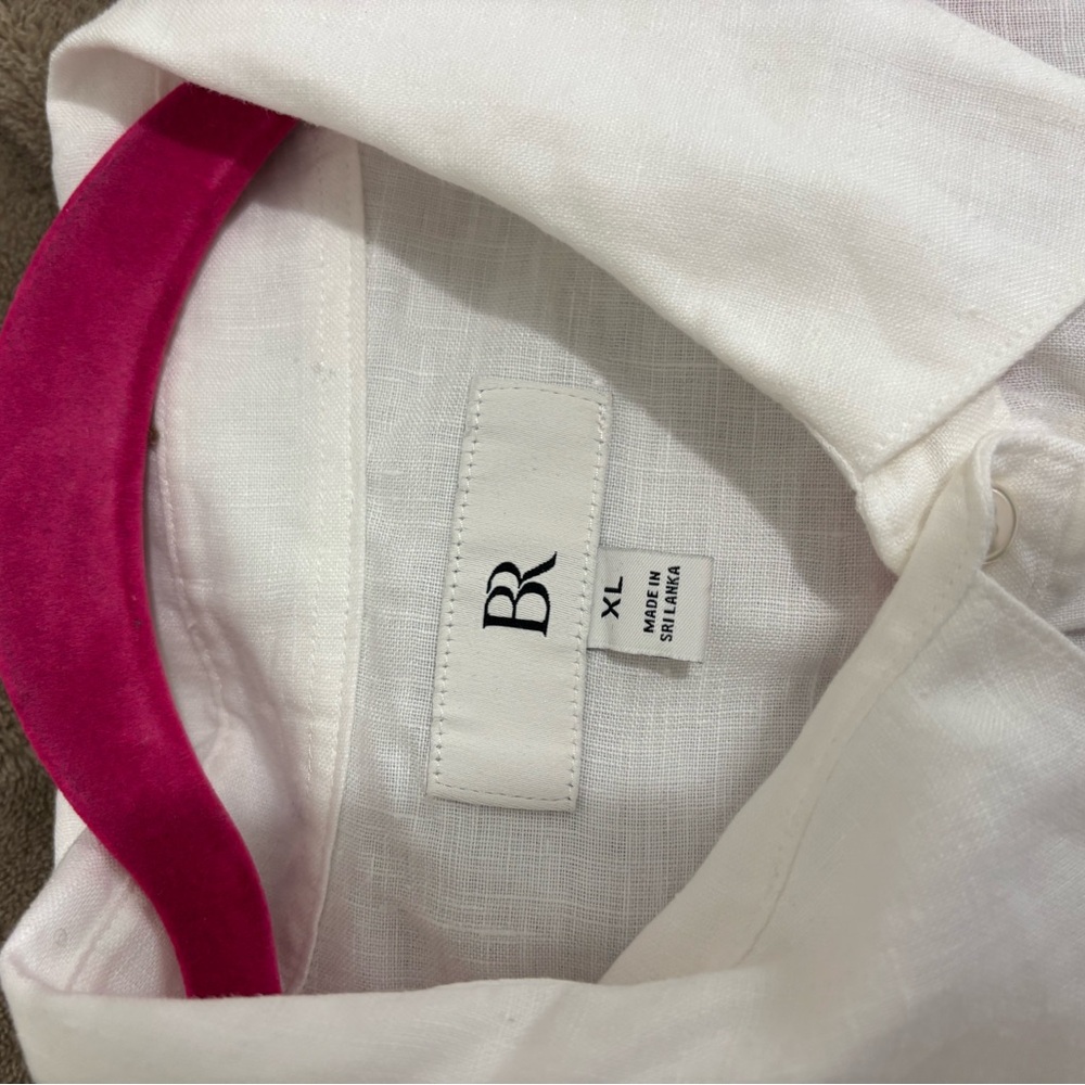 Banana Republic White Oversized Linen Shirt XL NWOT - Picture 4 of 7